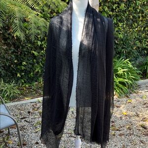 Elegant Sheer Flowy Black  Wrap and Scarf NWOT